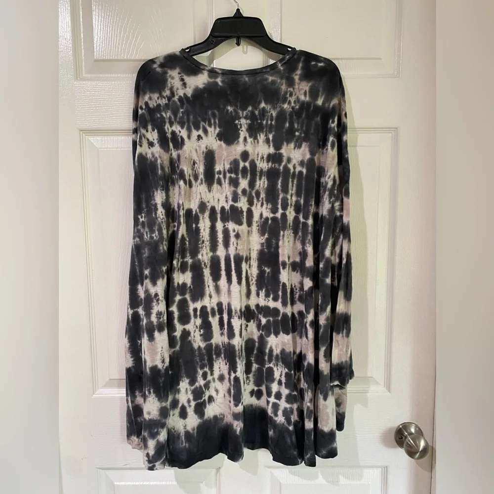 Show Me Your Mumu Mellow Tunic Top Womens L Tie Dye Long Sleeve Flowy Beach - Picture 8 of 12